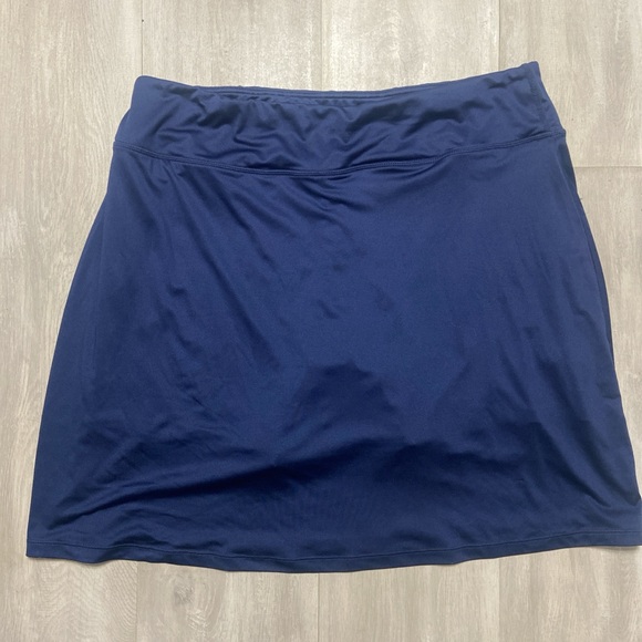 Chic Asymmetrical Navy Skirt - Picture 1 of 2